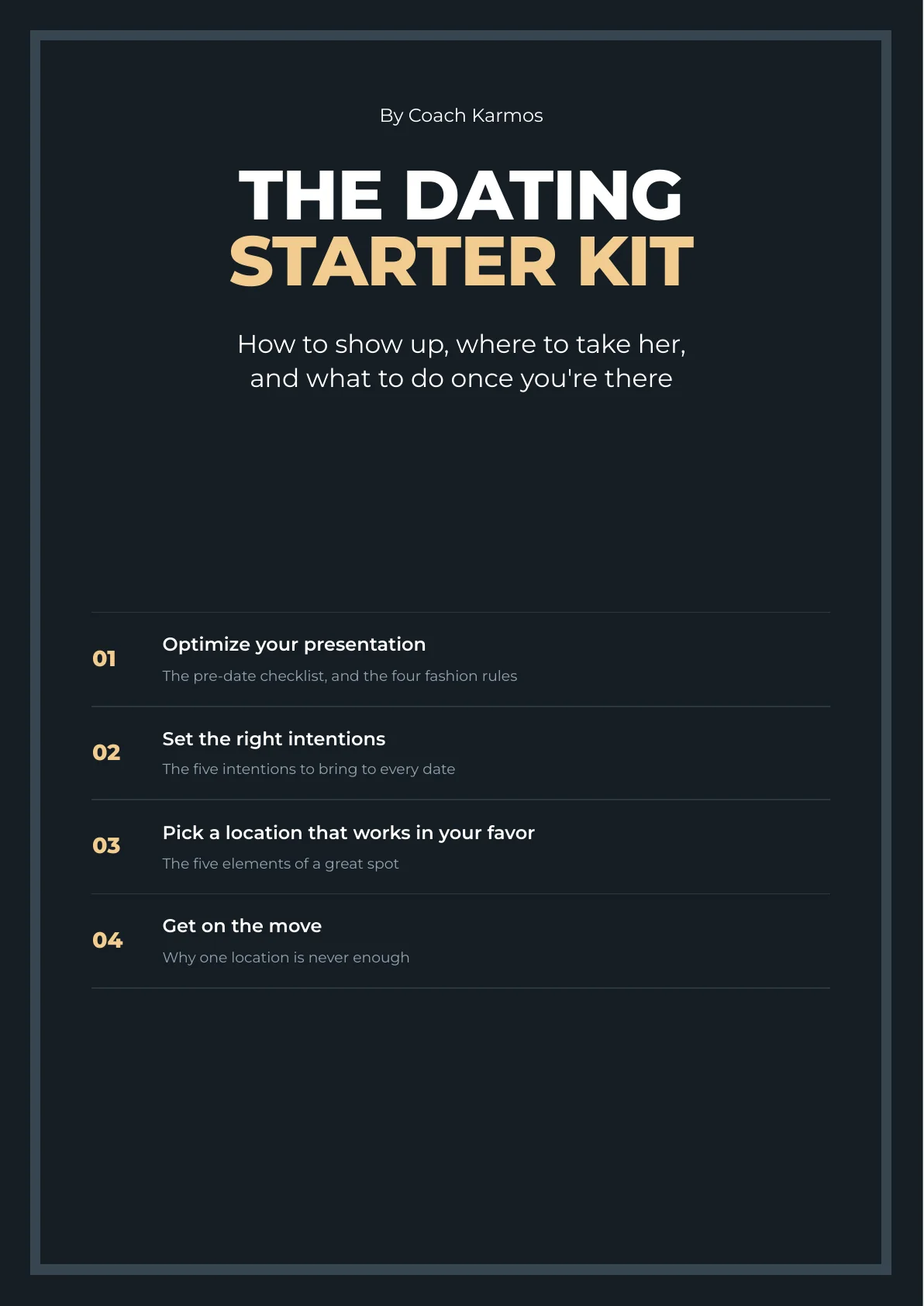 The Dating Starter Kit by Coach Karmos