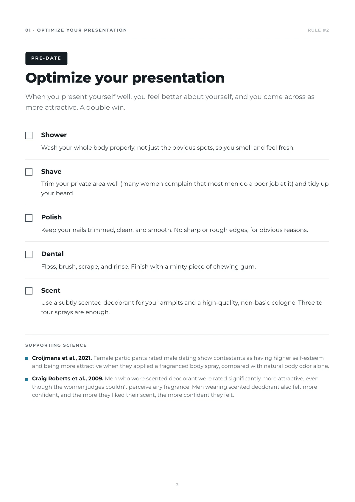 Rule two: optimize your presentation