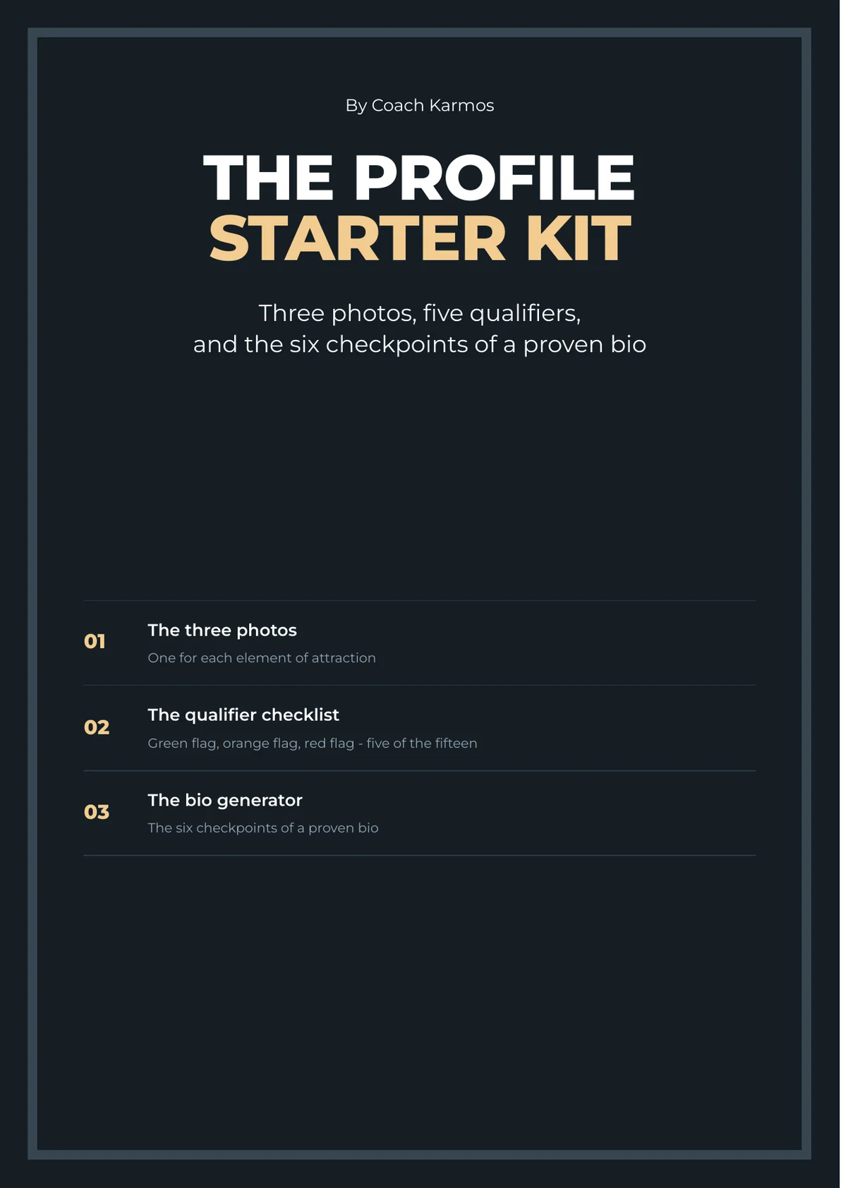 The Profile Starter Kit by Coach Karmos