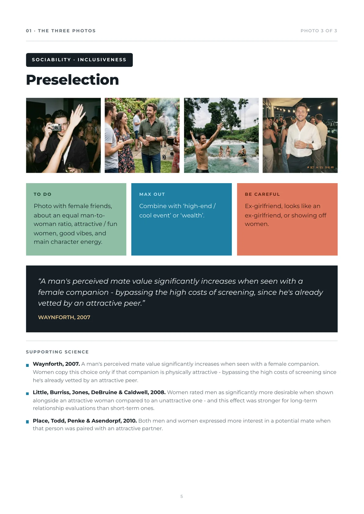 Proven photo type: preselection
